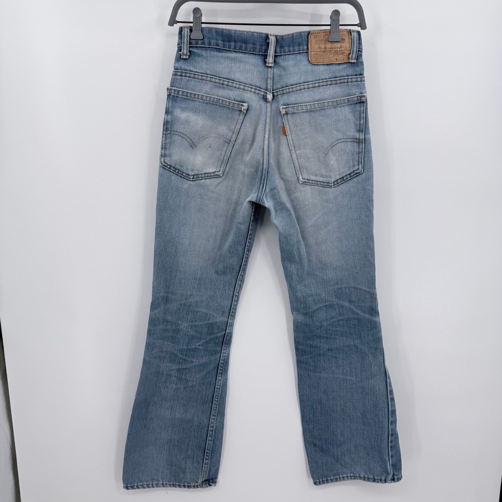 Vintage Levis 517 Orange Tab Bootcut Jeans Light Wash Made in USA 27x29